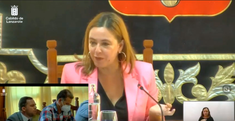 Captura del vídeo con la intervención de María Dolores Corujo