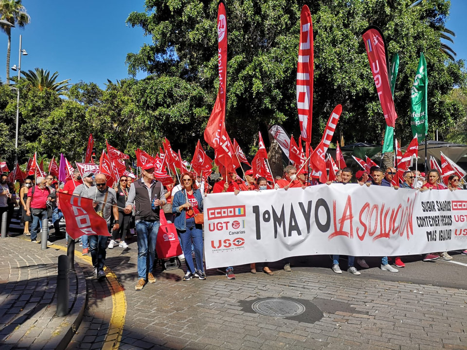 Manifestación del primero de mayo (FOTO: Facebook UGT Canarias)