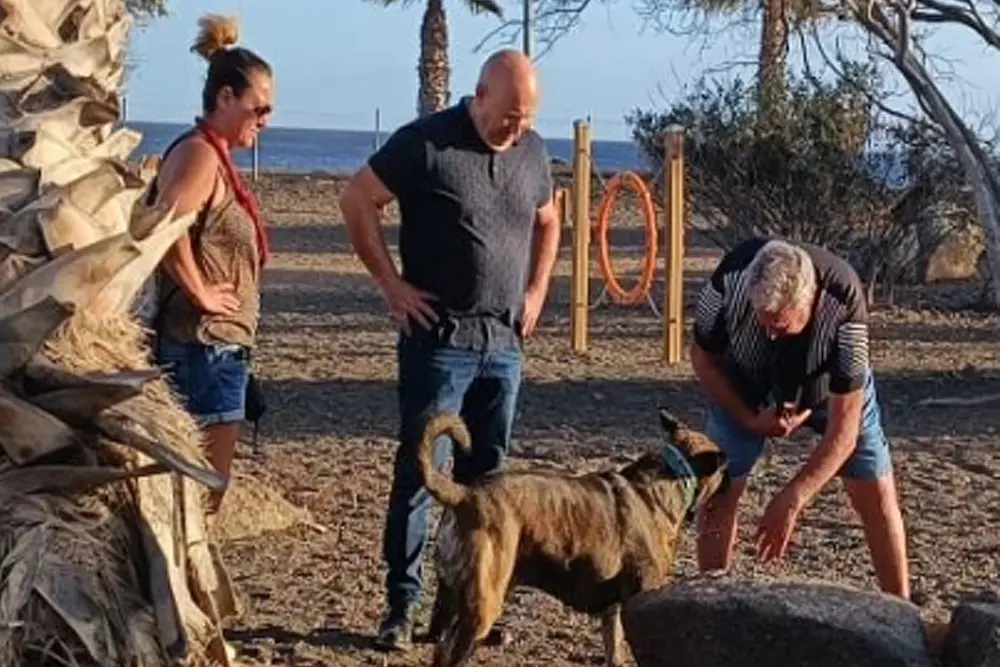 Carlos Alférez en el parque canino de Arrecife