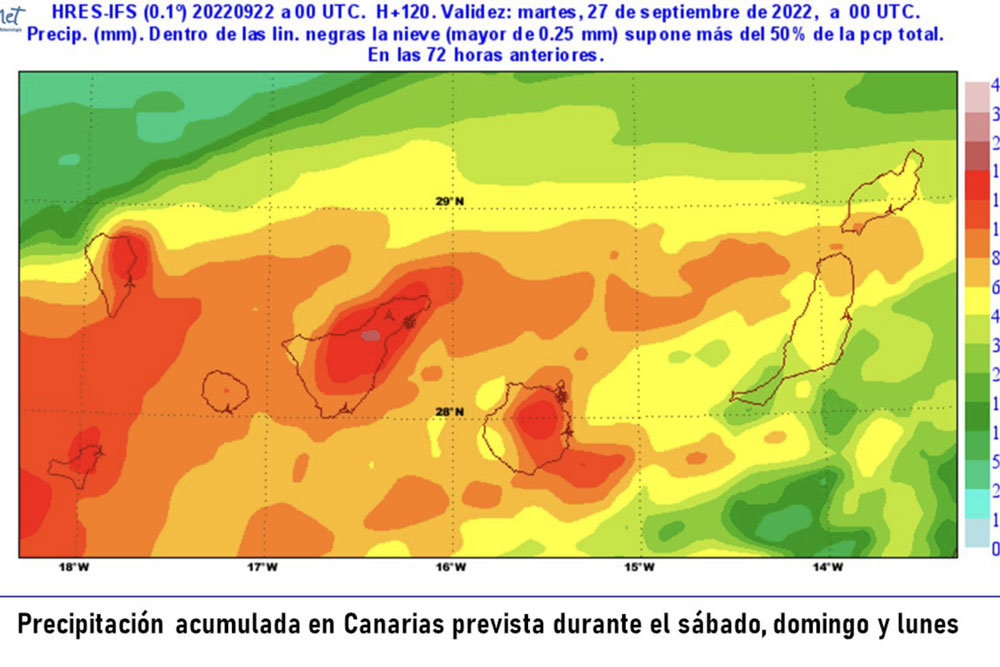 Previsión de la AEMET sobre la onda tropical que puede afectar a Canarias