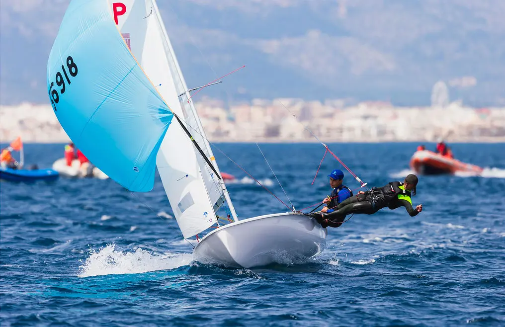 Miguel Ángel Morales y ALejandro Martín en plena regata (FOTO: Bernardo Bibiloni)