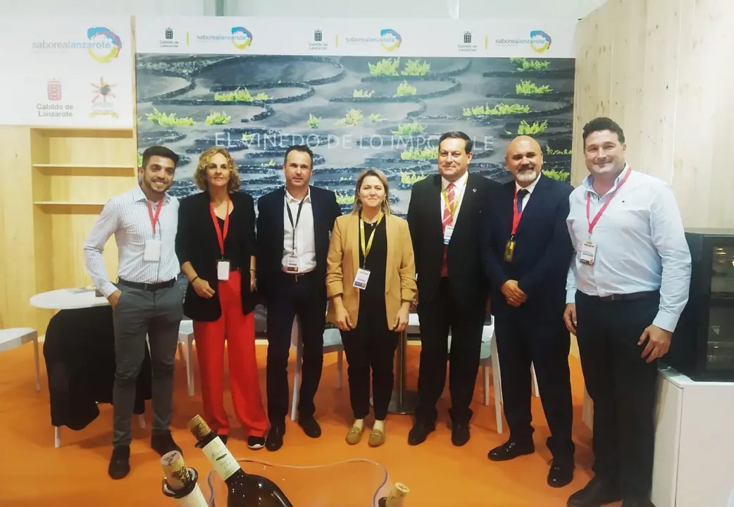 La delegación lanzaroteña, en la Feria