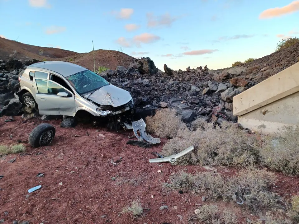 Estado en el que quedó el coche accidentado