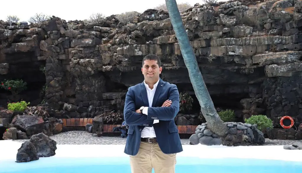 Benjamín Perdomo en Jameos del Agua.