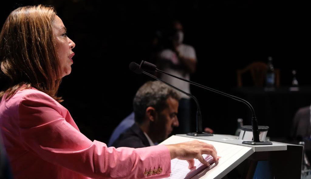 María Dolores Corujo en el Debate del Estado de Lanzarote