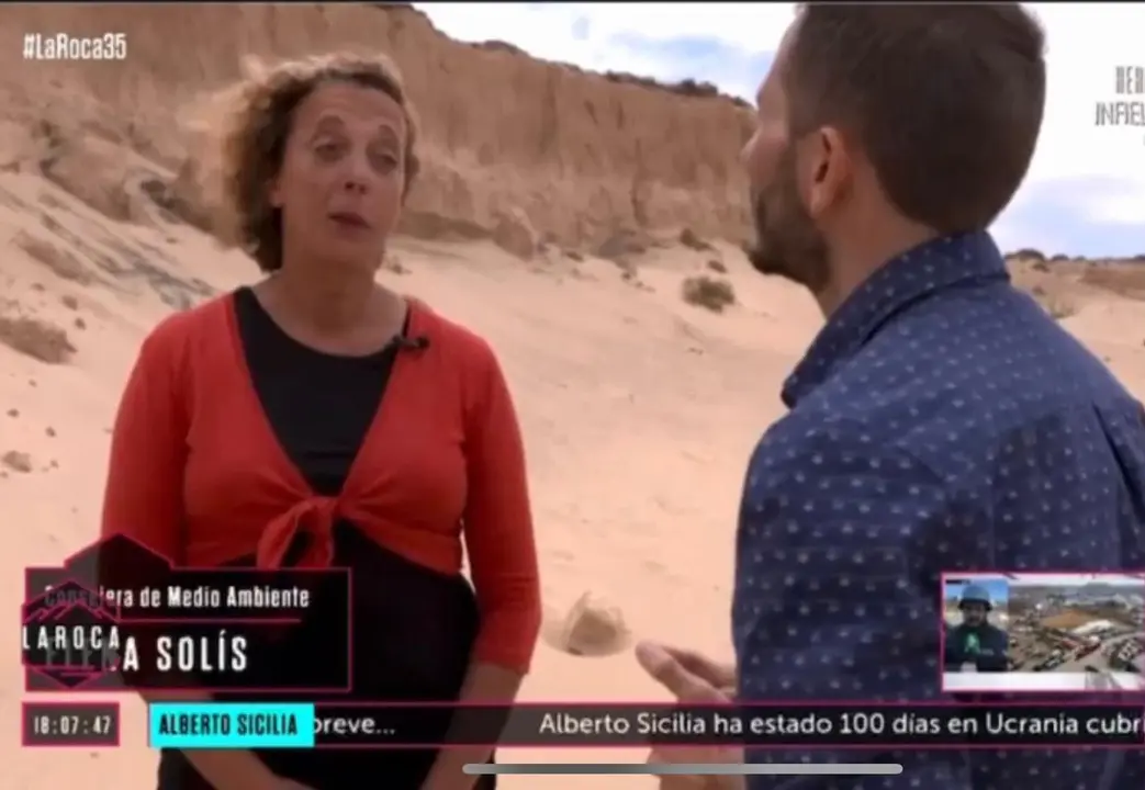 Captura de pantalla del programa donde se realiza el reportaje