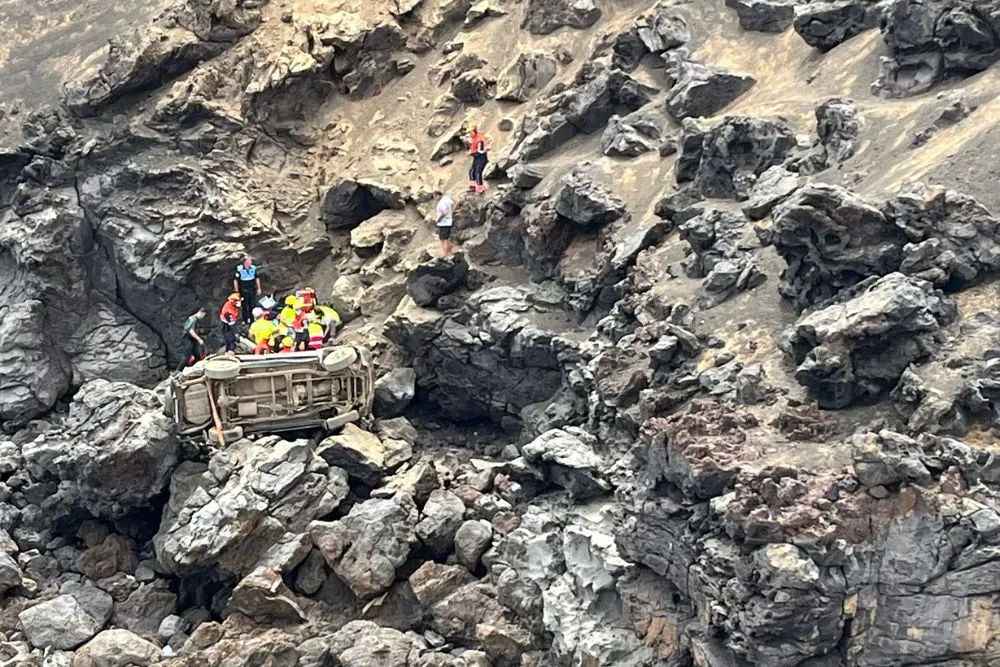 Rescates en el accidente de La Santa