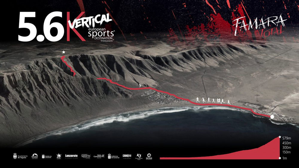 Cartel de la carrera de montaña Famara Total Vertical