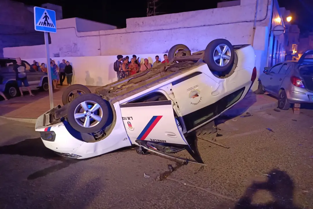 Uno de los coches implicados en el accidente