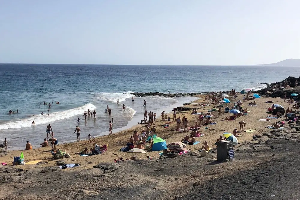 Una de las playas de Puerto del Carmen