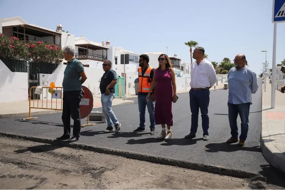 Obras en la calle Princesa Ico de Puerto del Carmen