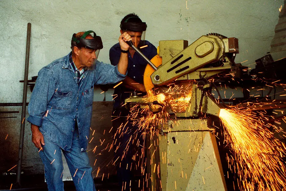 César Manrique en Vías y Obras junto a Santiago Hernández. Foto: FCM.