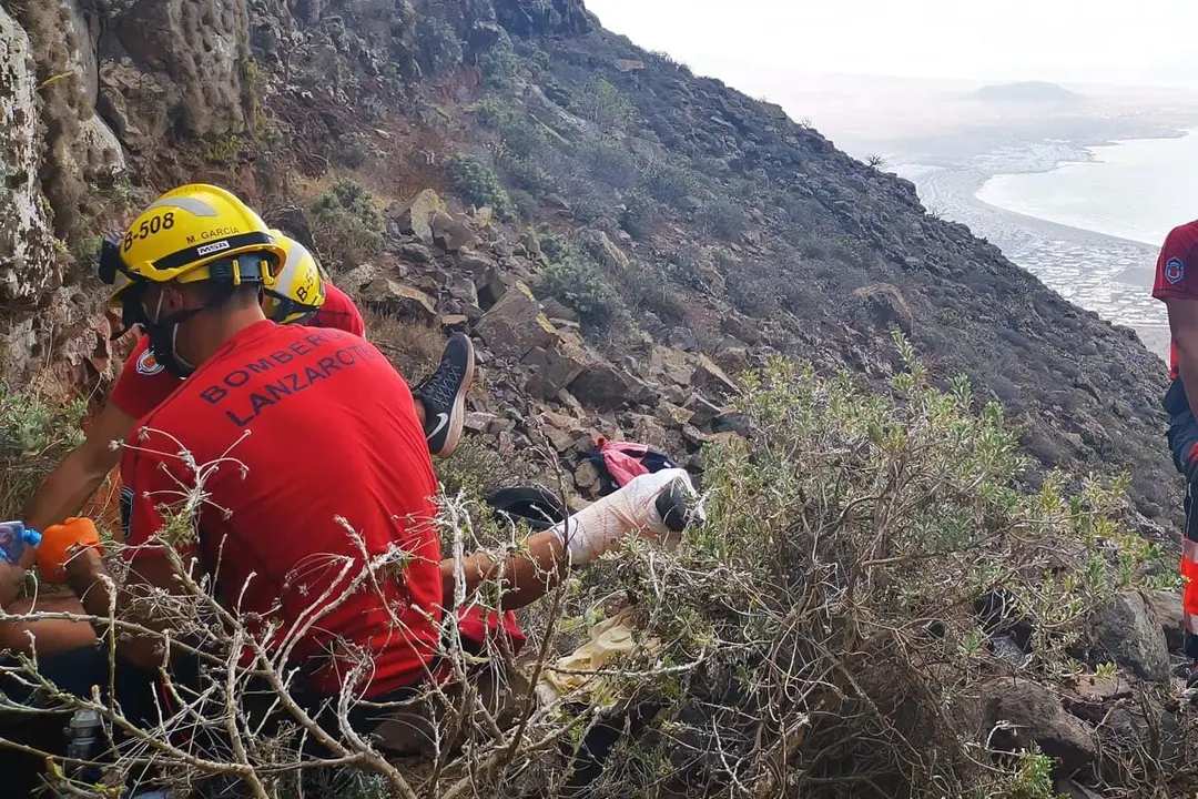 Senderista accidentado en Famara