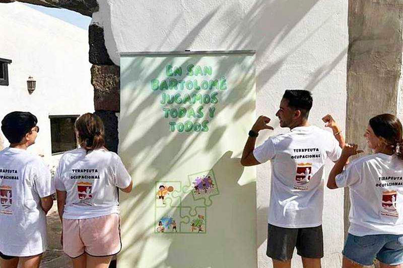 Terapeutas ocupacionales en las actividades inclusivas de San Bartolomé