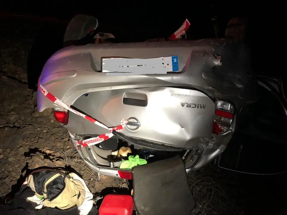 Así quedó el coche tras el accidente