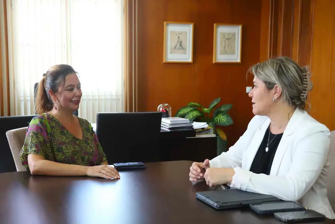 Reunión presidenta del Cabildo, María Dolores Corujo