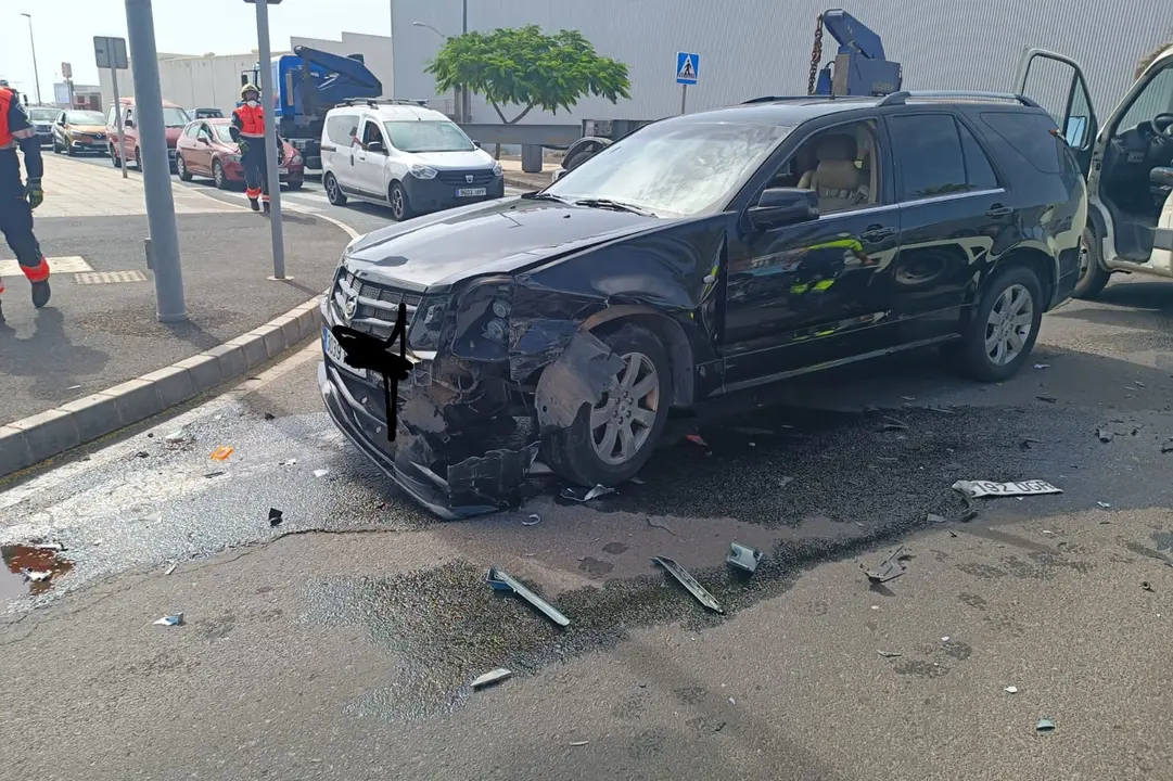 Uno de los coches afectados en el accidente