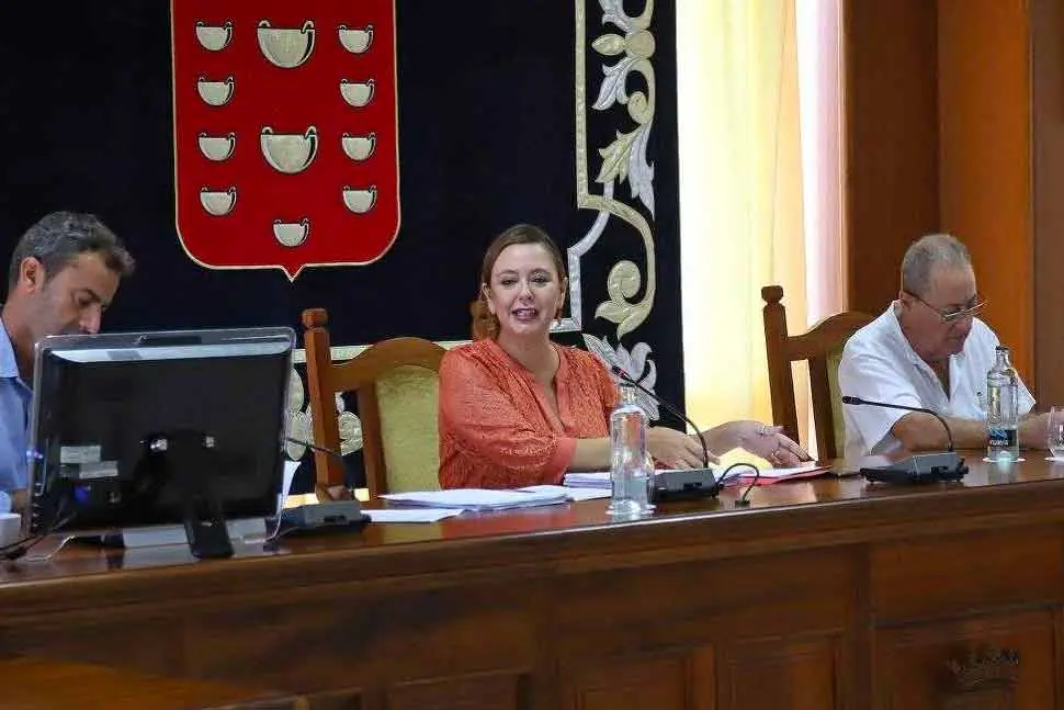 María Dolores Corujo en el pleno del lunes 24 de octubre