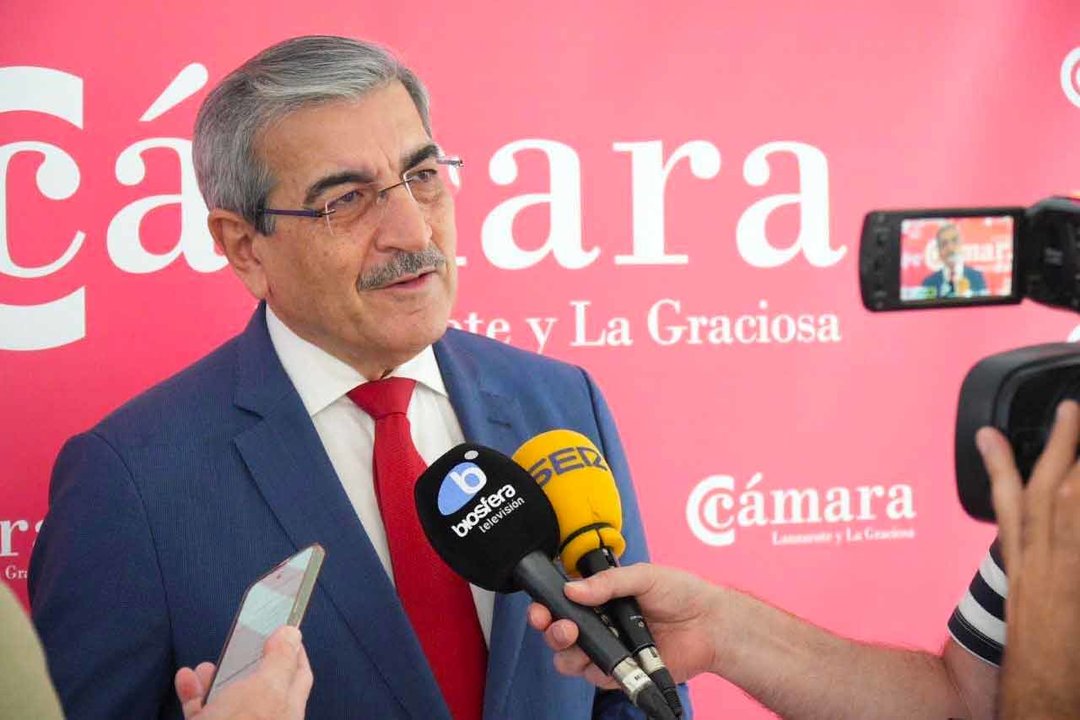 Román Rodríguez en la Cámara de Comercio de Lanzarote