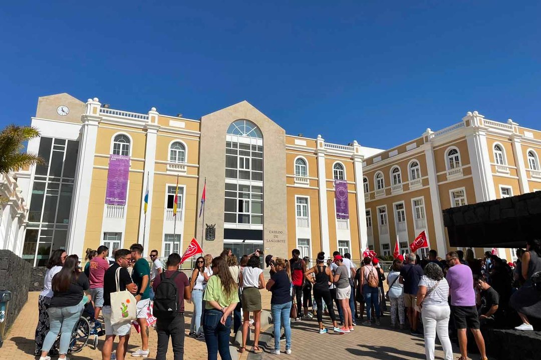 Huelga de Adislan en el Cabildo de Lanzarote