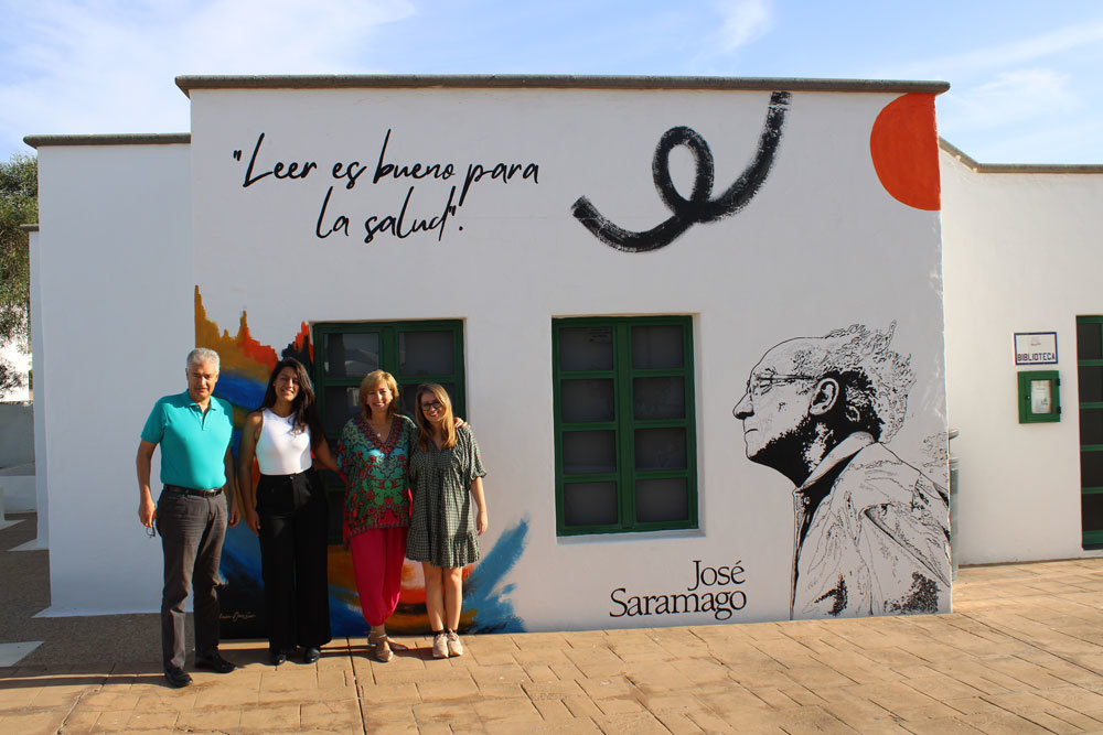 Presentación del mural en honor a José Saramago
