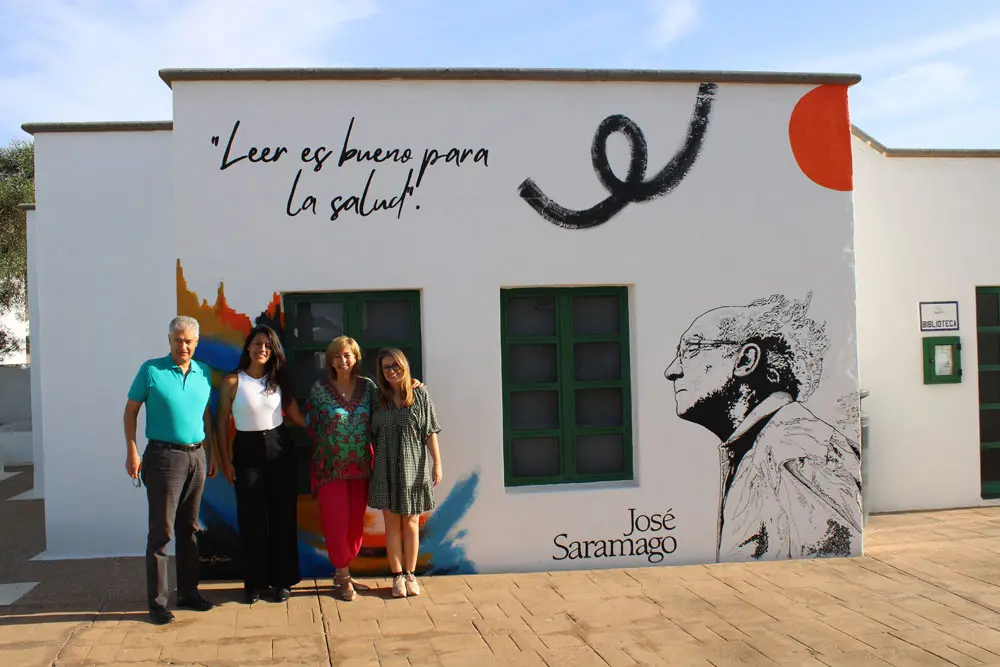 Presentación del mural en honor a José Saramago