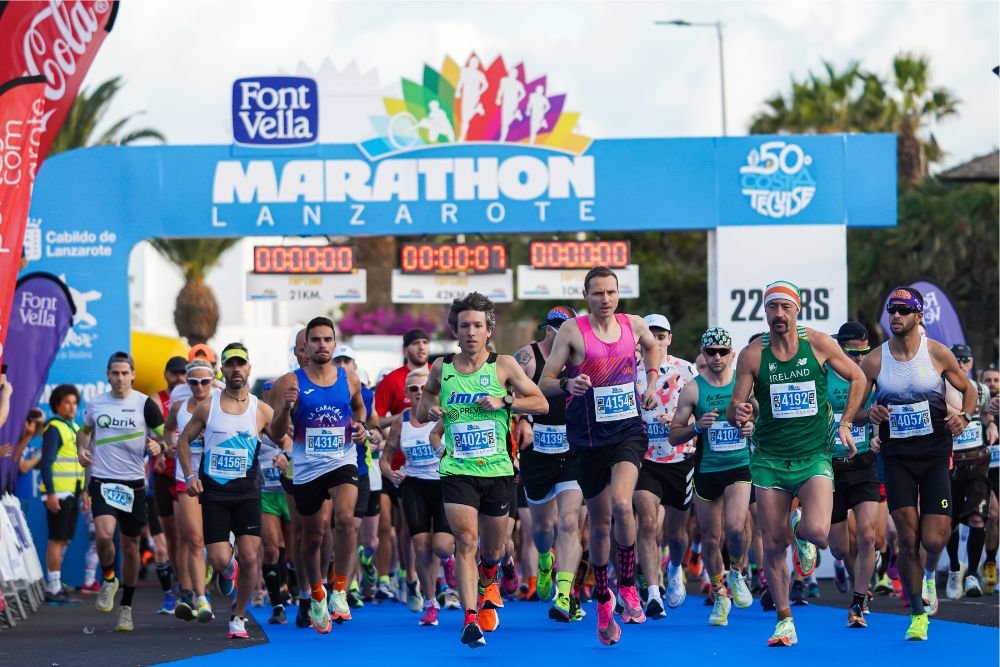 Salida de la maratón de Lanzarote