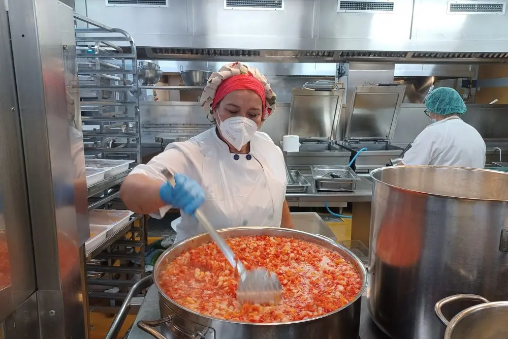 Cocina de un hospital canario