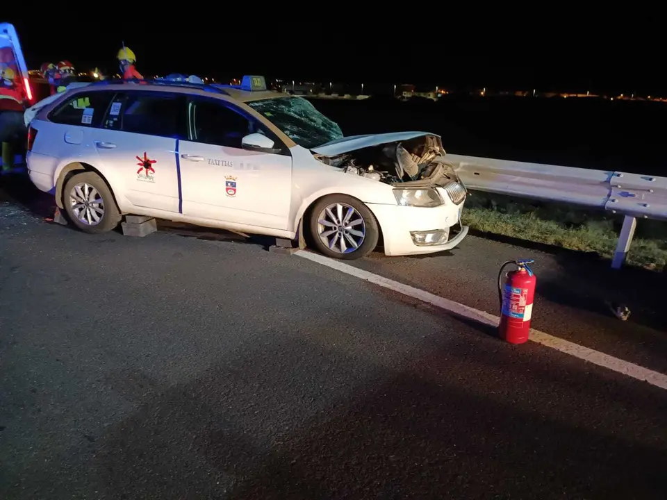 Uno de los coches implicados en el accidente