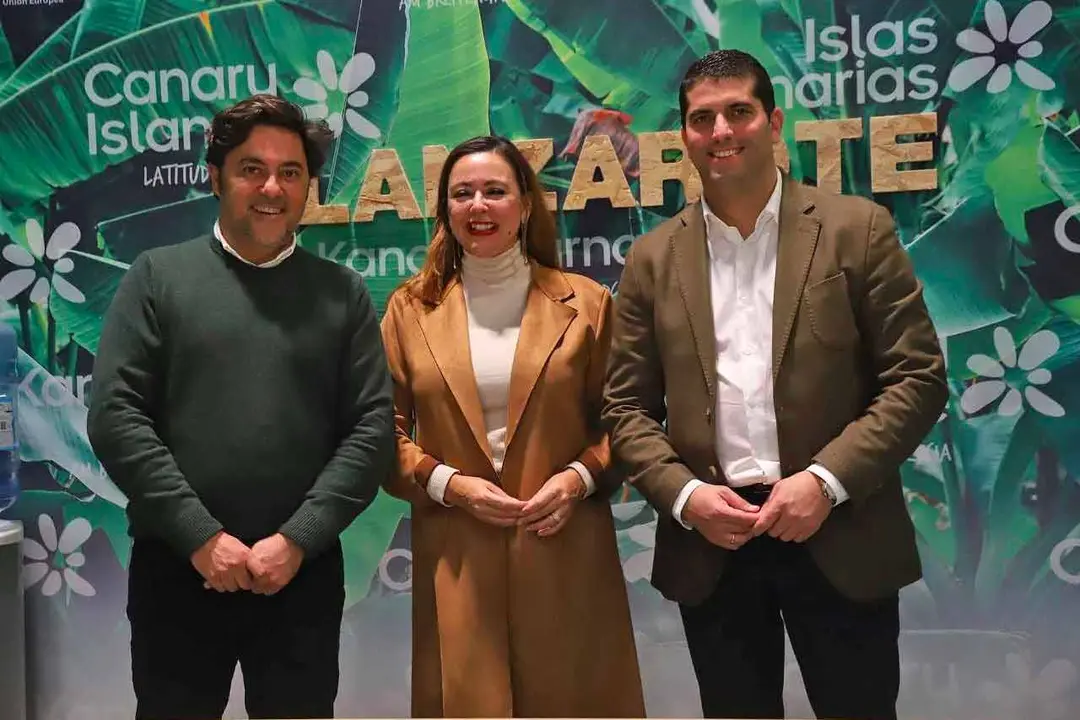 María Dolores Corujo, Benjamín Perdomo y Pablo Beglez,