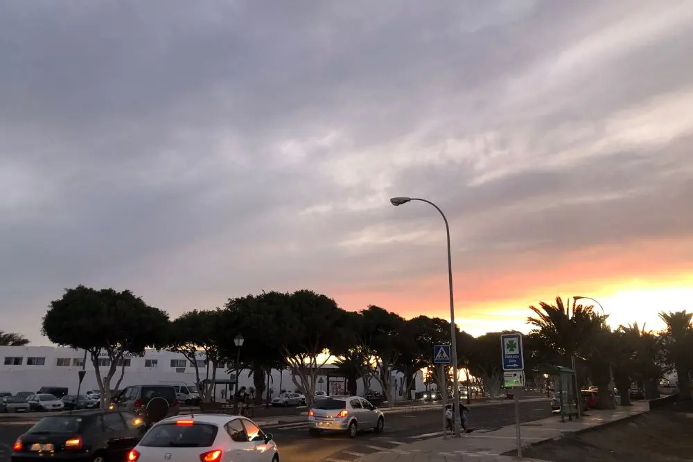 Nubes esta tarde en Arrecife