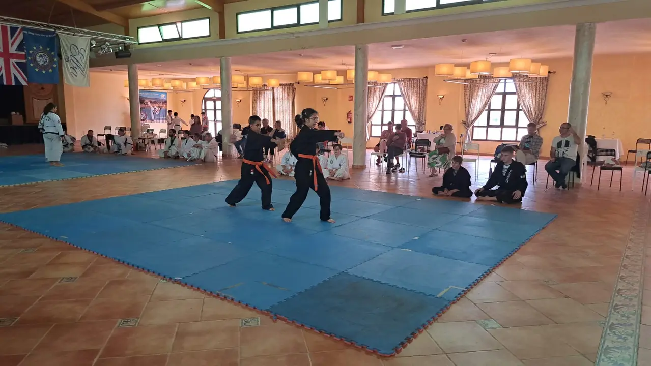 Una de las exhibiciones de kenpo