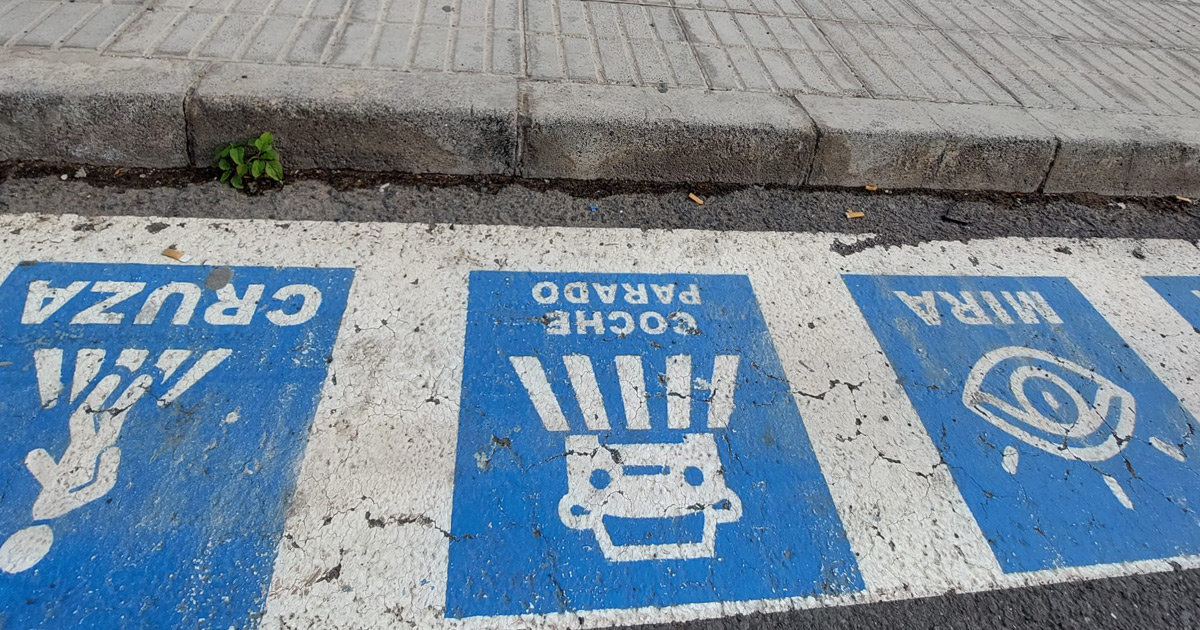 Paso de peatones no accesible