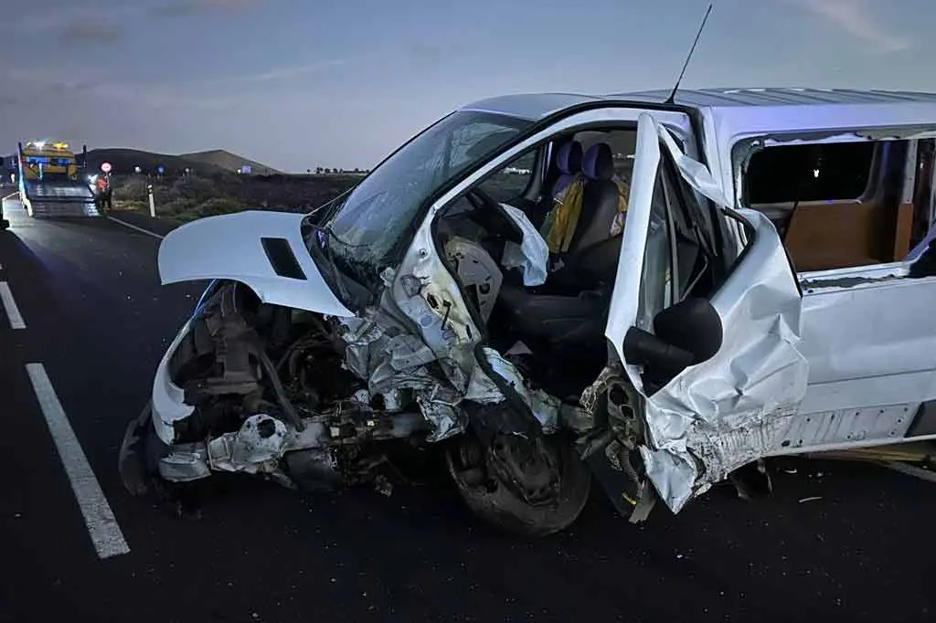 Uno de los vehículos del accidente