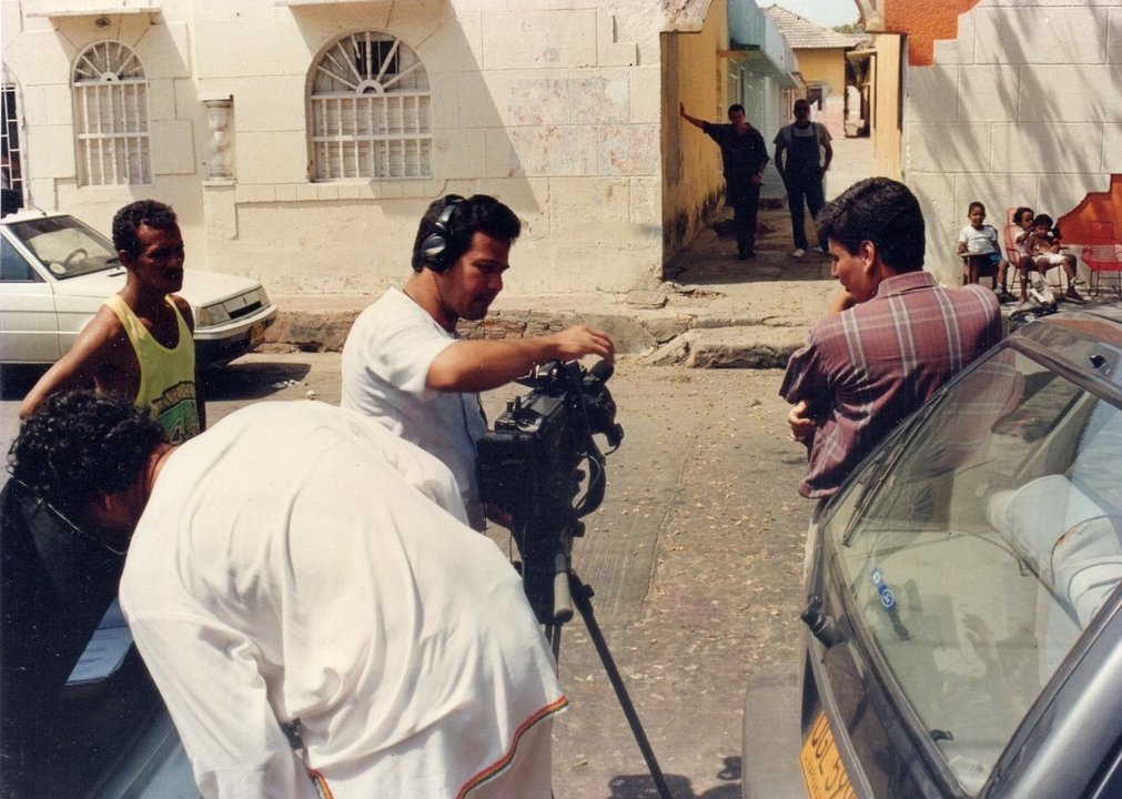 Momento de la grabación (año 98) en la barrio Abajo de Barranquilla