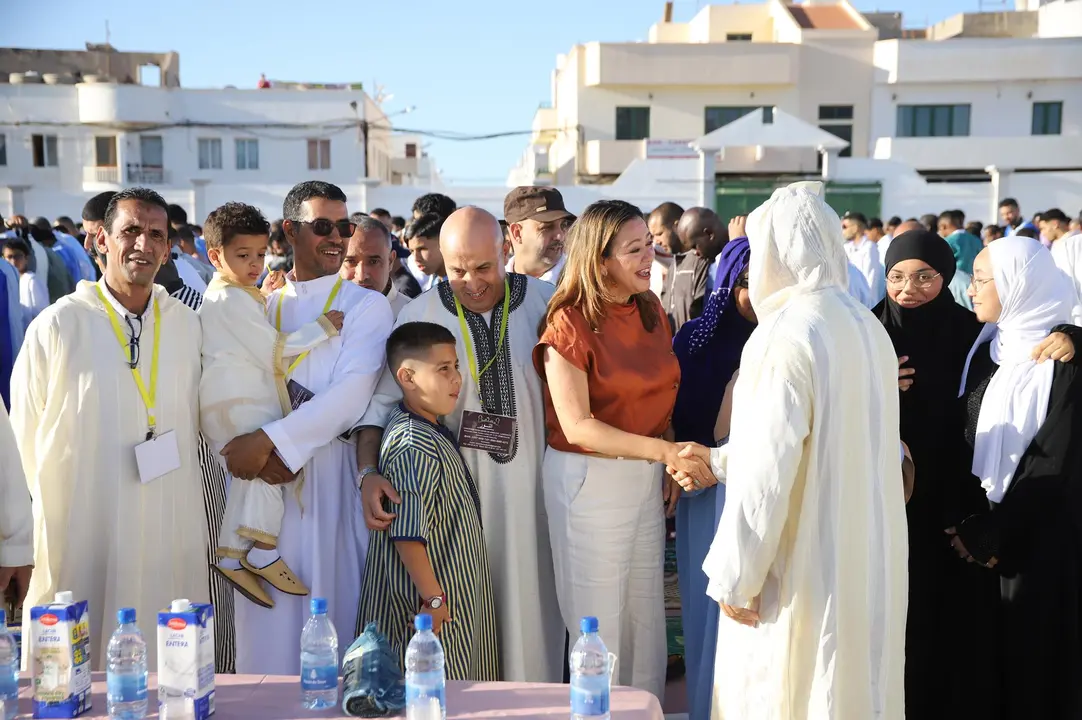 María Dolores Corujo en la fiesta del fin del Ramadán