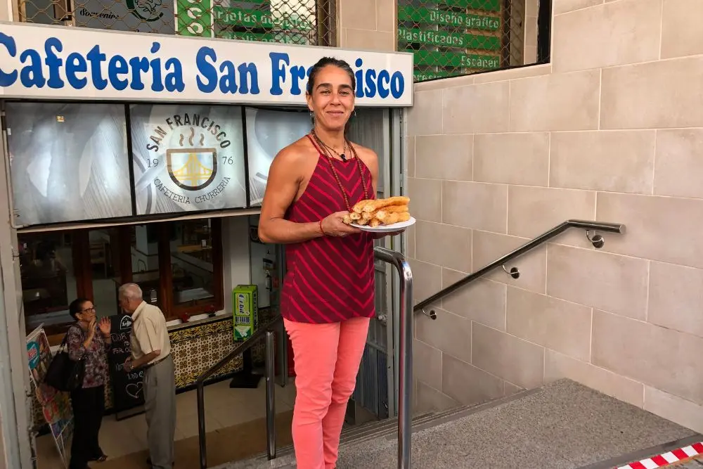 Vanesa Romero en la cafetería San Francisco