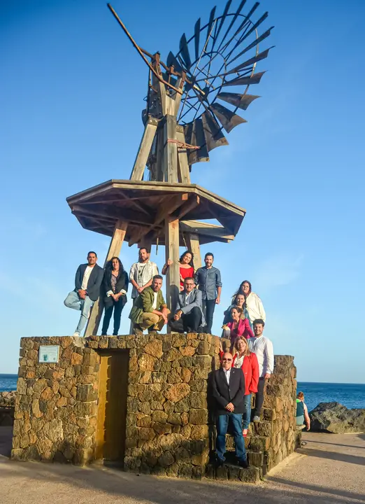 Nueva Canarias Teguise en uno de los molinos de La Villa