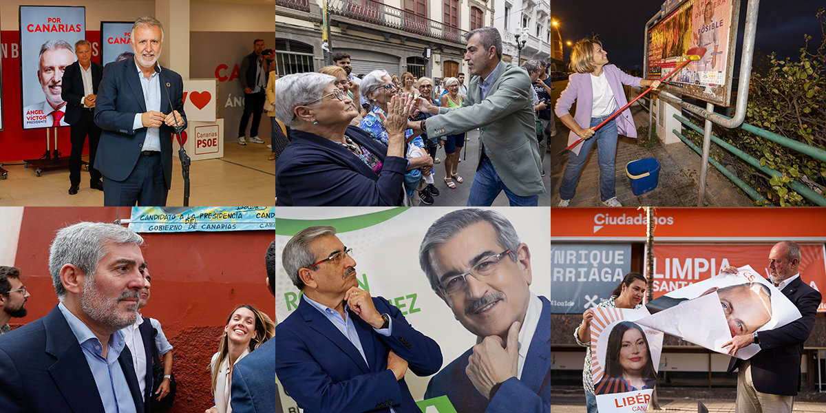 Candidatos a presidir Canarias el 28M (FOTOS: EFE)