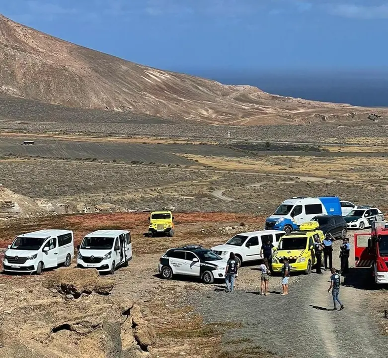 Operativo montado en el accidente del car cross