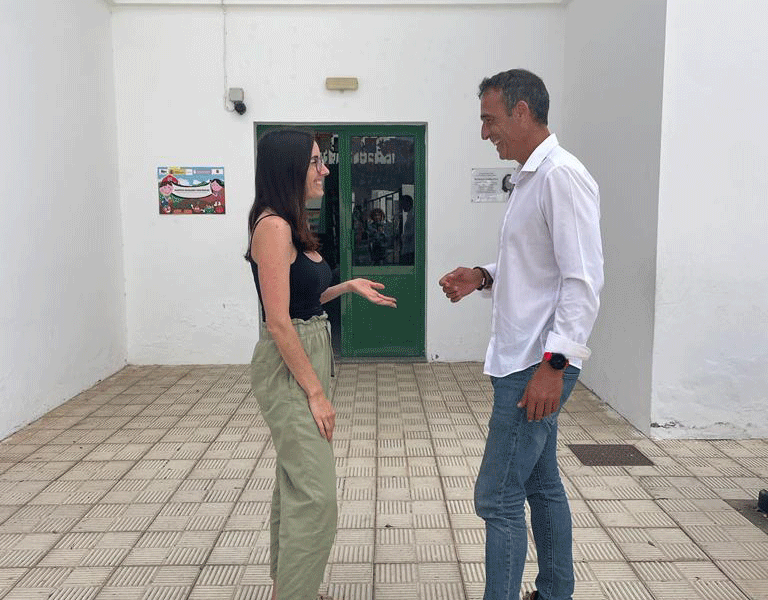 Alfredo Villalba en el colegio de La Garita