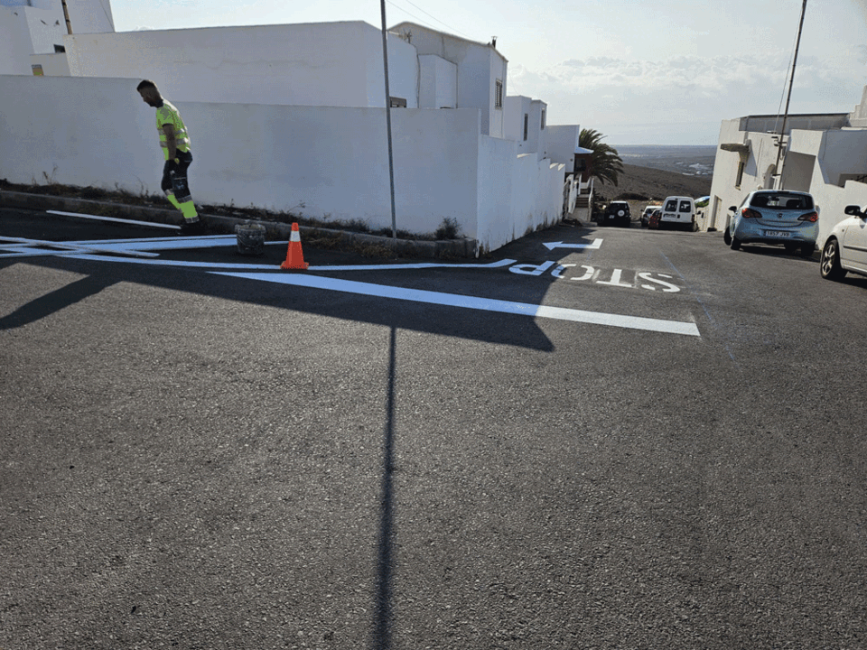 Obras de señalización en Tías