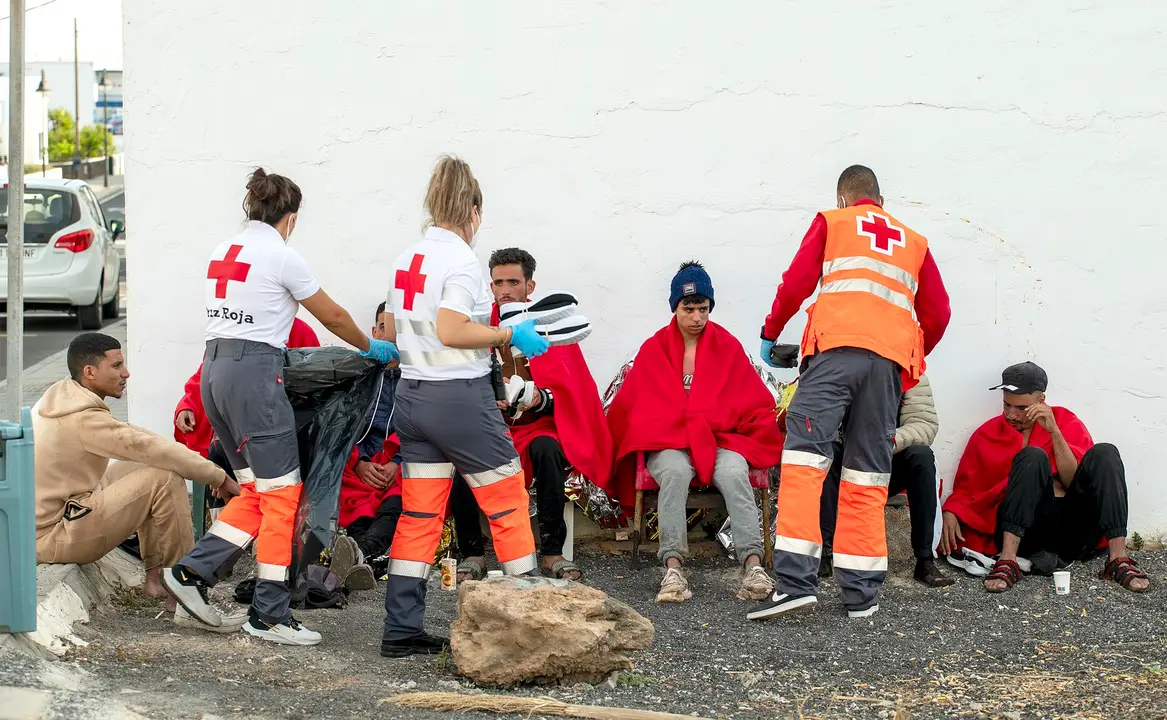 Patera llegada el lunes, 5 de junio, a las costas de Lanzarote