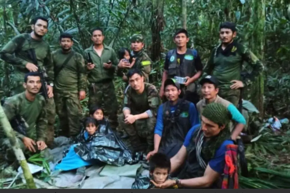 Rescate de los niños en la selva colombiana