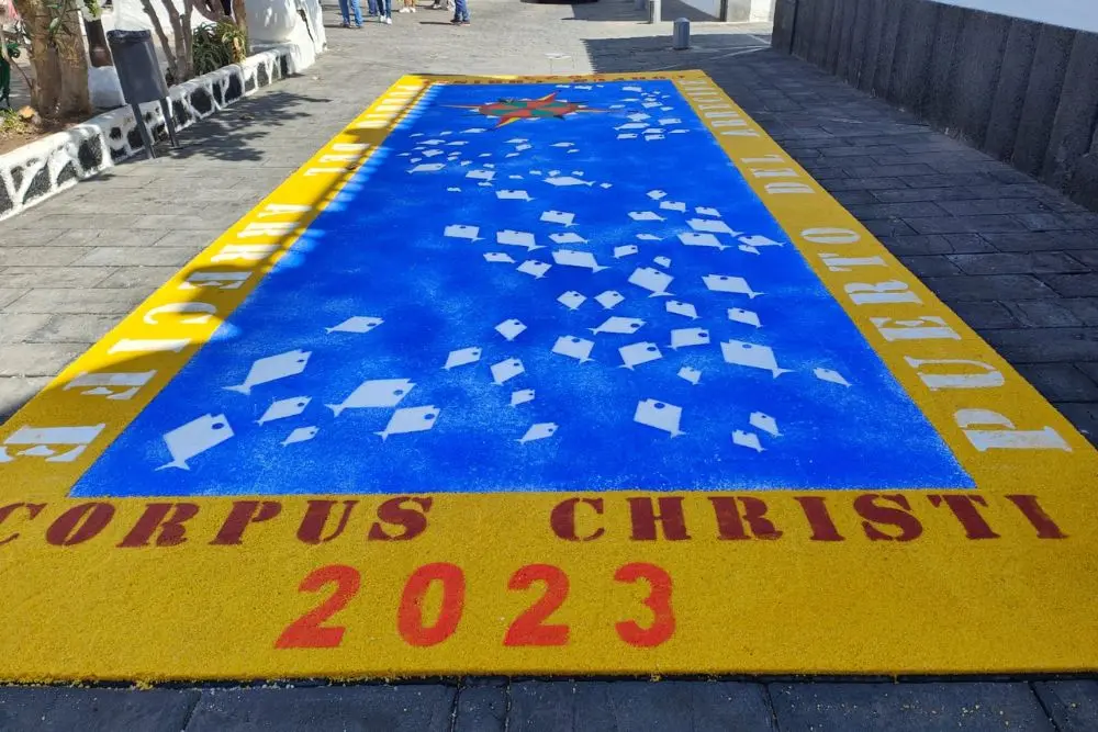 Alfombra del Corpus en Arrecife