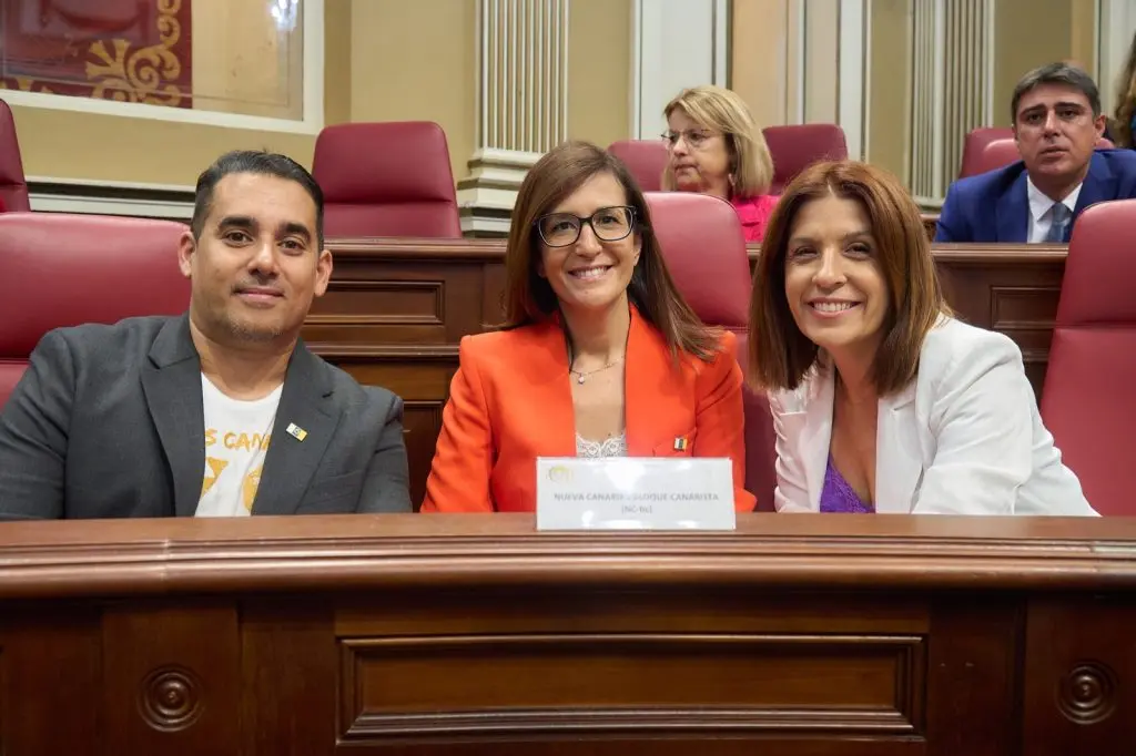 Yoné Caraballo en el Parlamento de Canarias