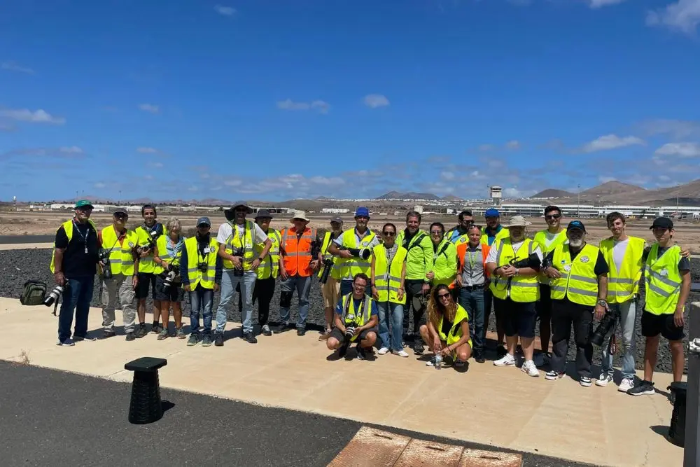 <p>Encuentro de ‘spotters’ en el aeropuerto de Lanzarote</p>
