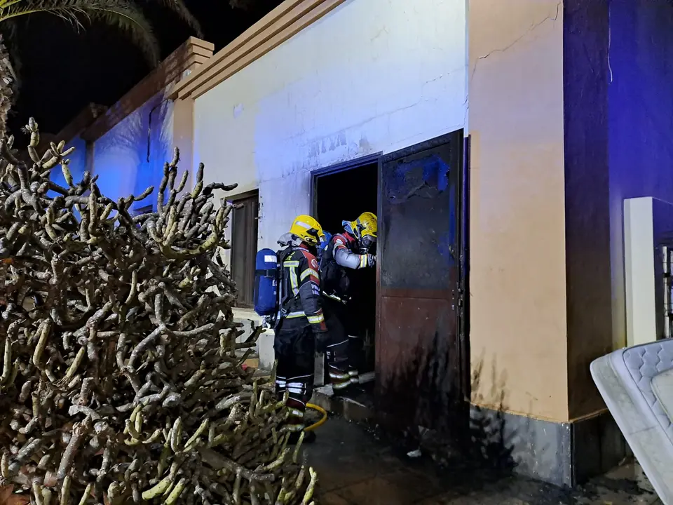 Incendio en el albergue de La Santa.