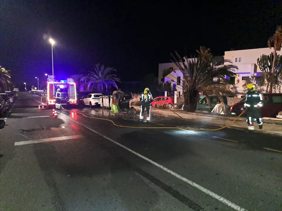 Bomberos en acción.