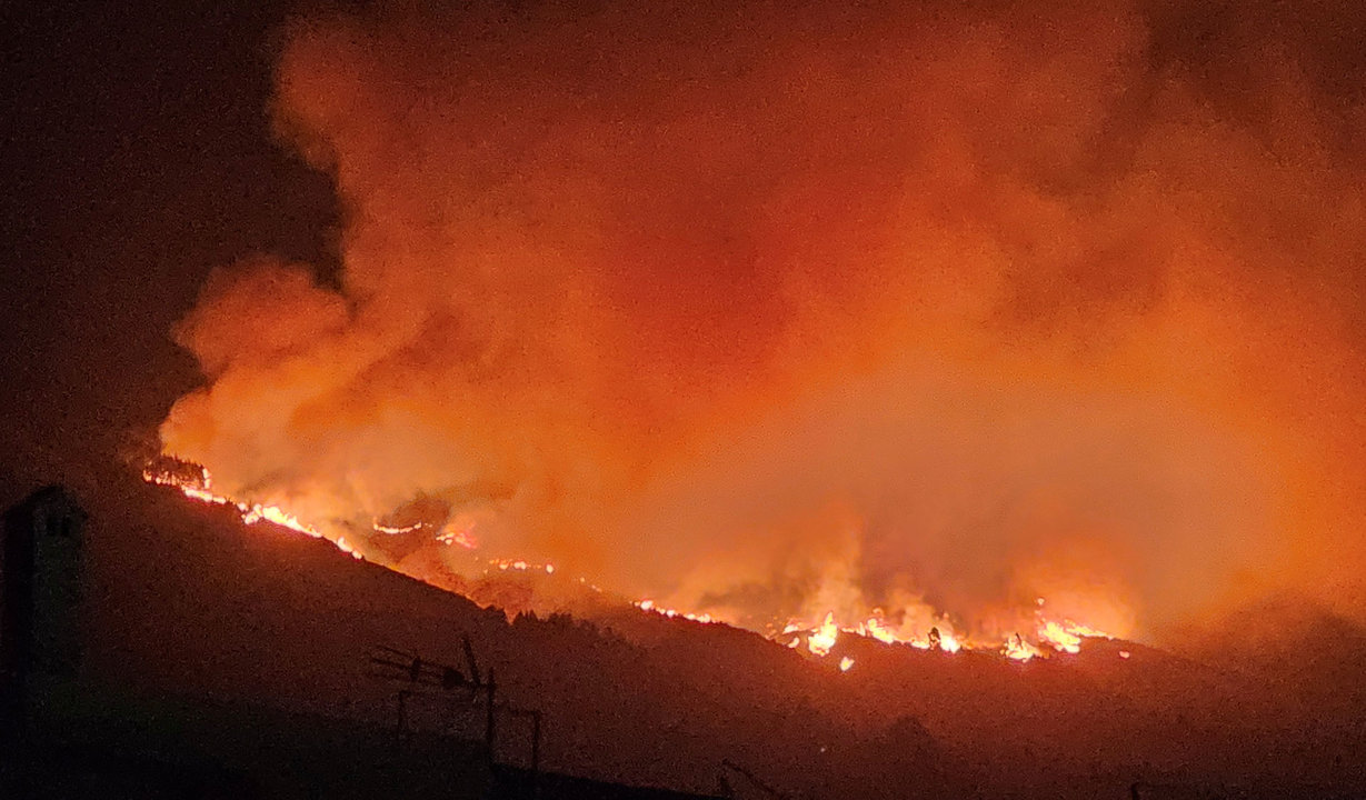 Incendio en Tenerife.